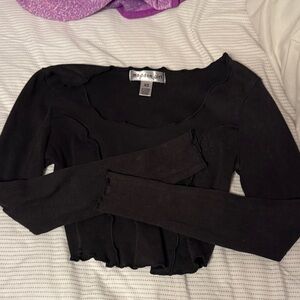 Madden Girl Black Ribbed Crop Top
